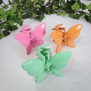 Set of 3 Butterfly Claw Hair Clips